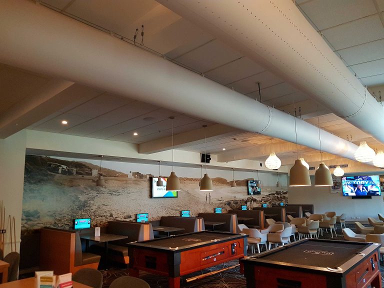 Large panelled plaster ceiling in a completed Sydney fitout